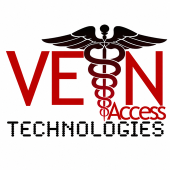 VE8N Access Technologies logo with red and black caduceus and text on white background