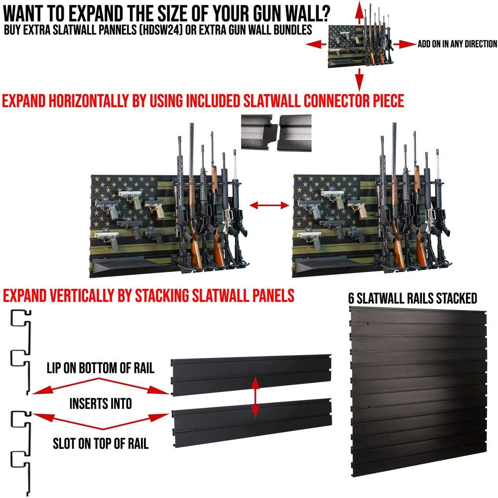 American Flag Gun Wall