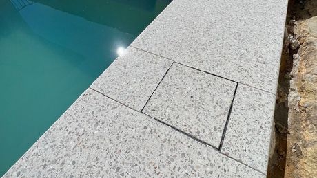 Honed Concrete under alfresco