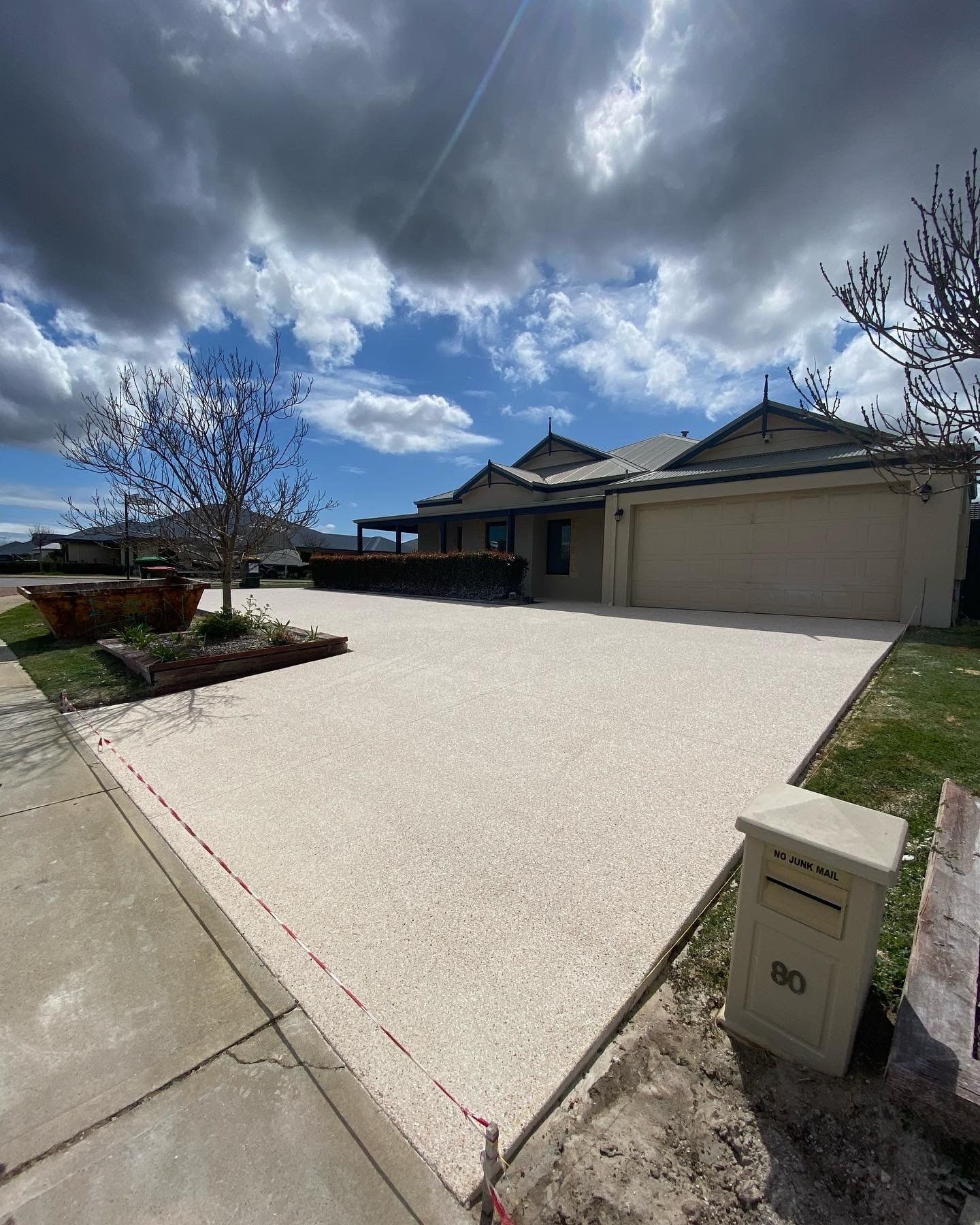 Exposed aggregate driveway in the City of Wanneroo