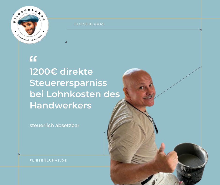 steuerliche Vorteile- Fliesenlukas
