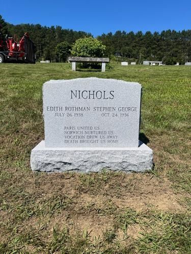 Gravestone in a cemetery, engraved 