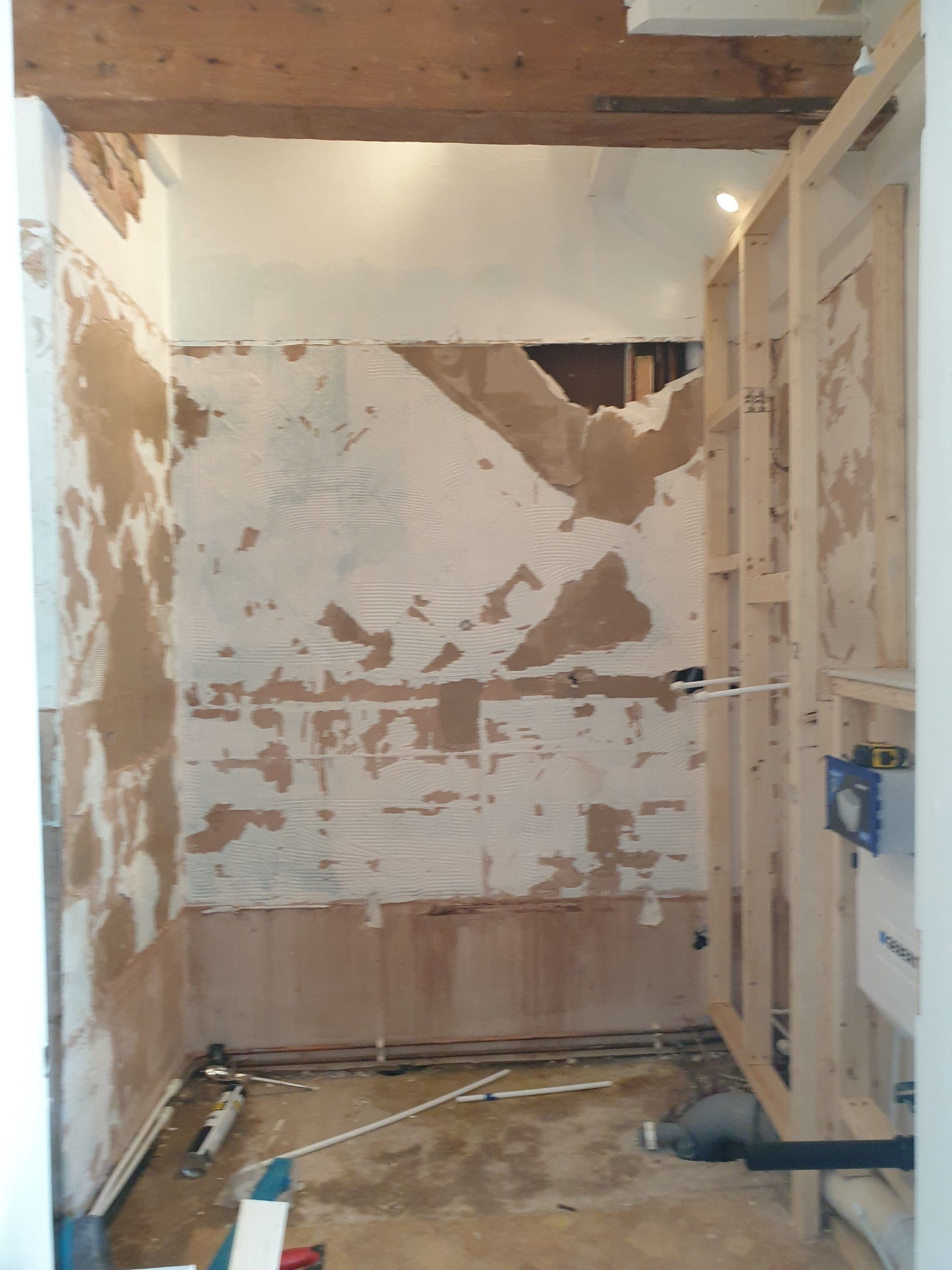 Stripped out bathroom