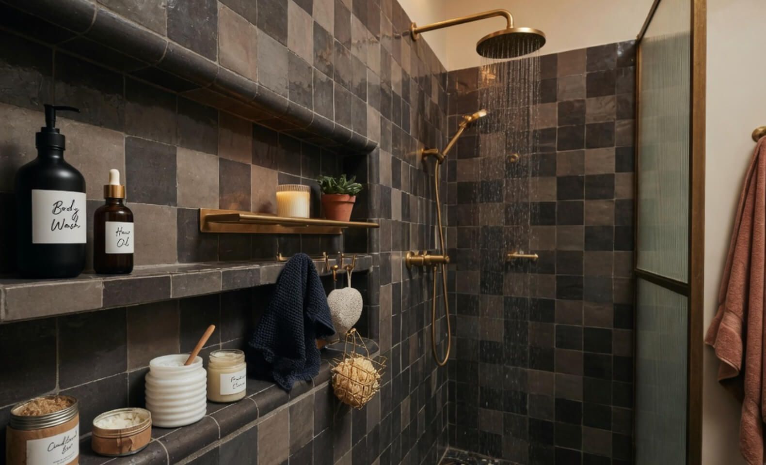 Modern tiled shower