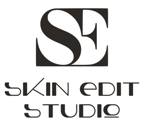 Black-and-white “SE Skin Edit Studio” logo on a white background