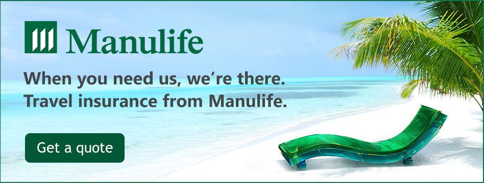 manulife insurance An advertisement for manulife travel insurance
