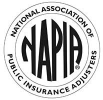 The circular black and white logo of the National Association of Public Insurance Adjusters (NAPIA).