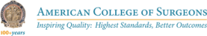 Logo of the American College of Surgeons with text
