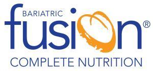 Logo for Bariatric Fusion, blue and orange, with the words 