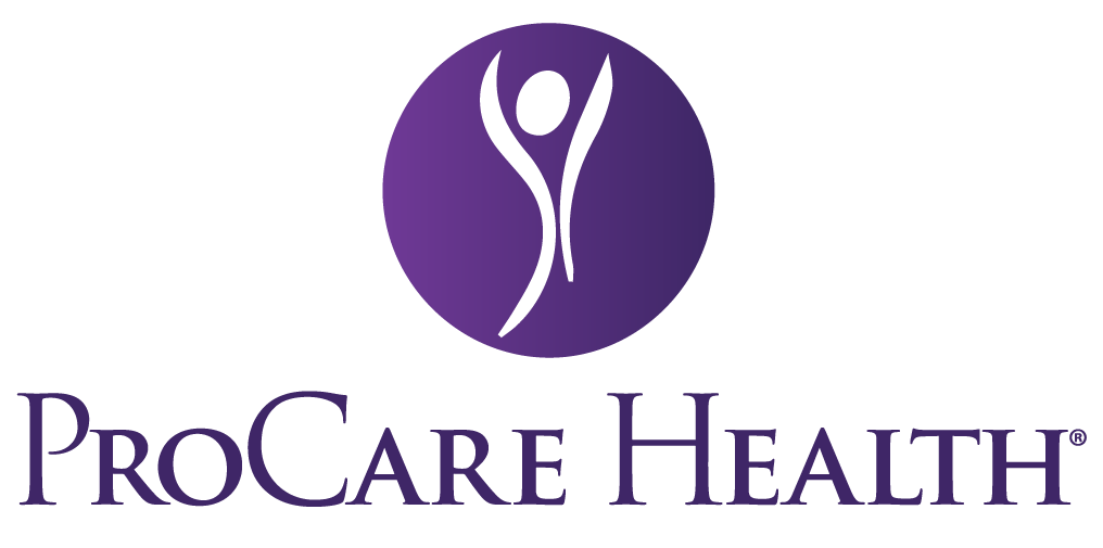 ProCare Health logo: Purple circle with white figure and text 