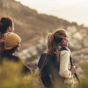 People hiking.