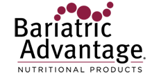 Bariatric Advantage logo with text and maroon circles. 