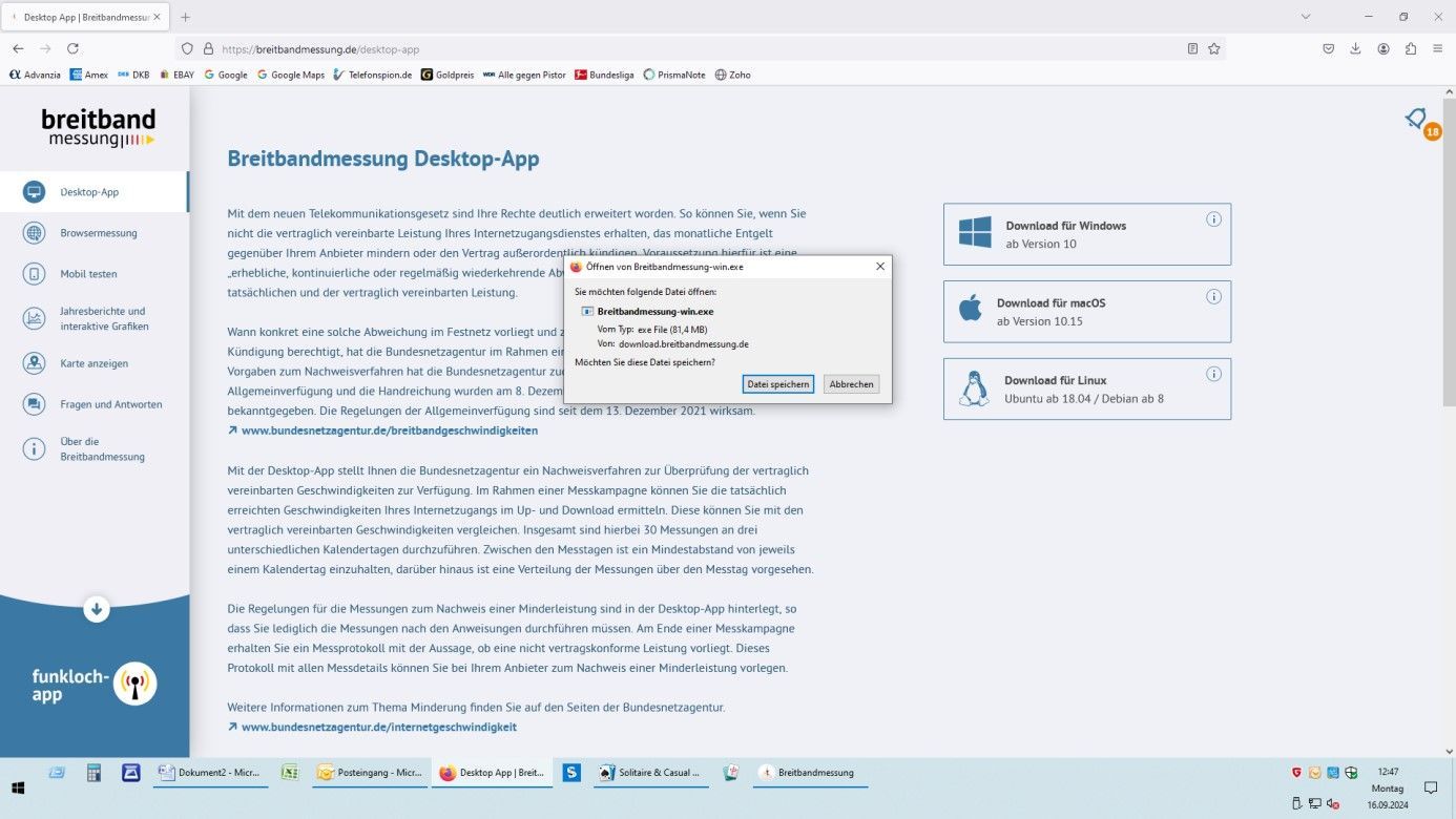 Breitbandmessung für die Cloud Software