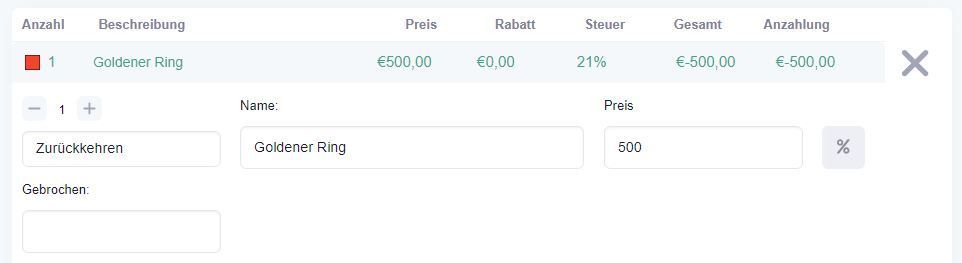 Preisänderung in der Kassensoftware - | Prismanote Juweliersoftware, Kasse, Shop, Warenwirtschaft