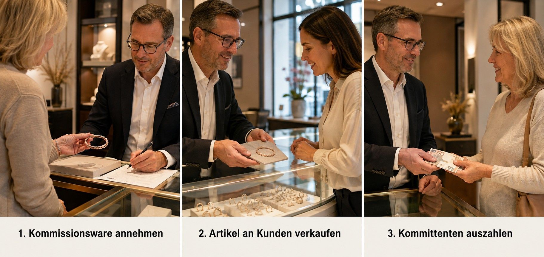 KI erstellt Chatgpd - Kommissionware bei Juwelieren