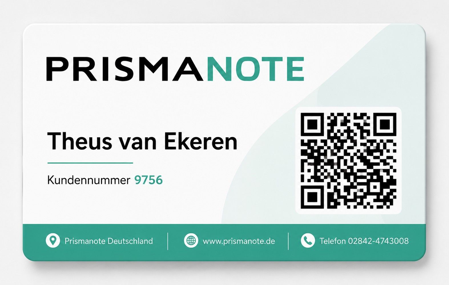 Prismanote Kundenkarte erstelle