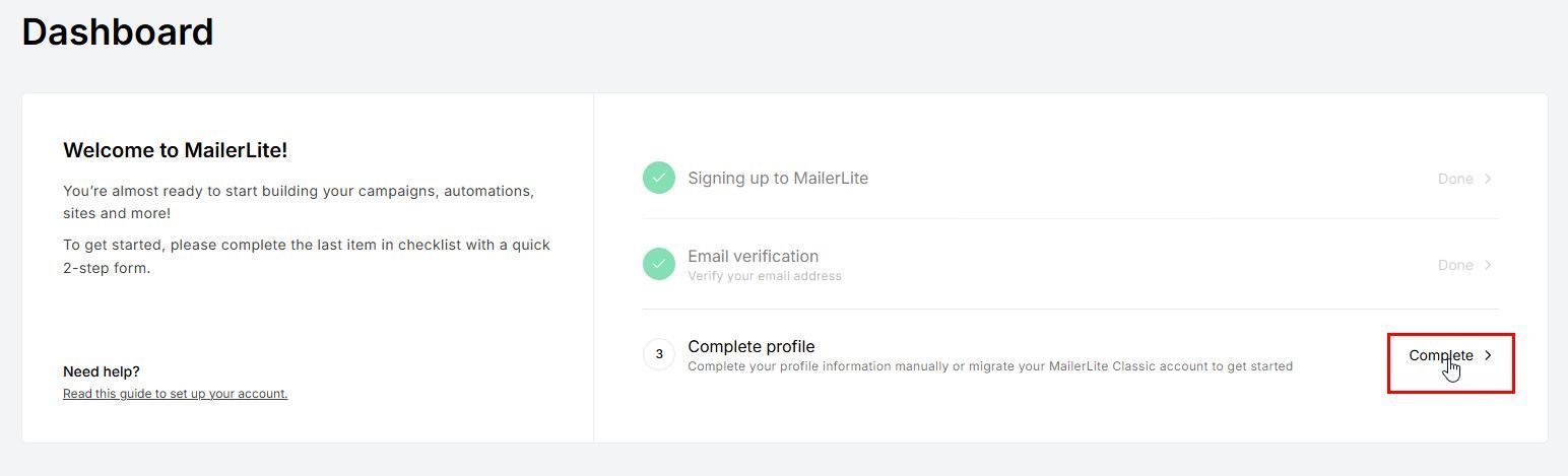 Mailer Lite und Email Bestätigung