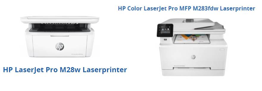 Prismanote Hardware - HP Color LaserJet Pro M28W Laserdrucker und HP LaserJet Pro M28W Laserdrucker  