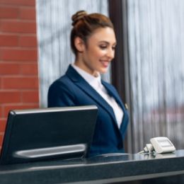 Professional reception and concierge security officer