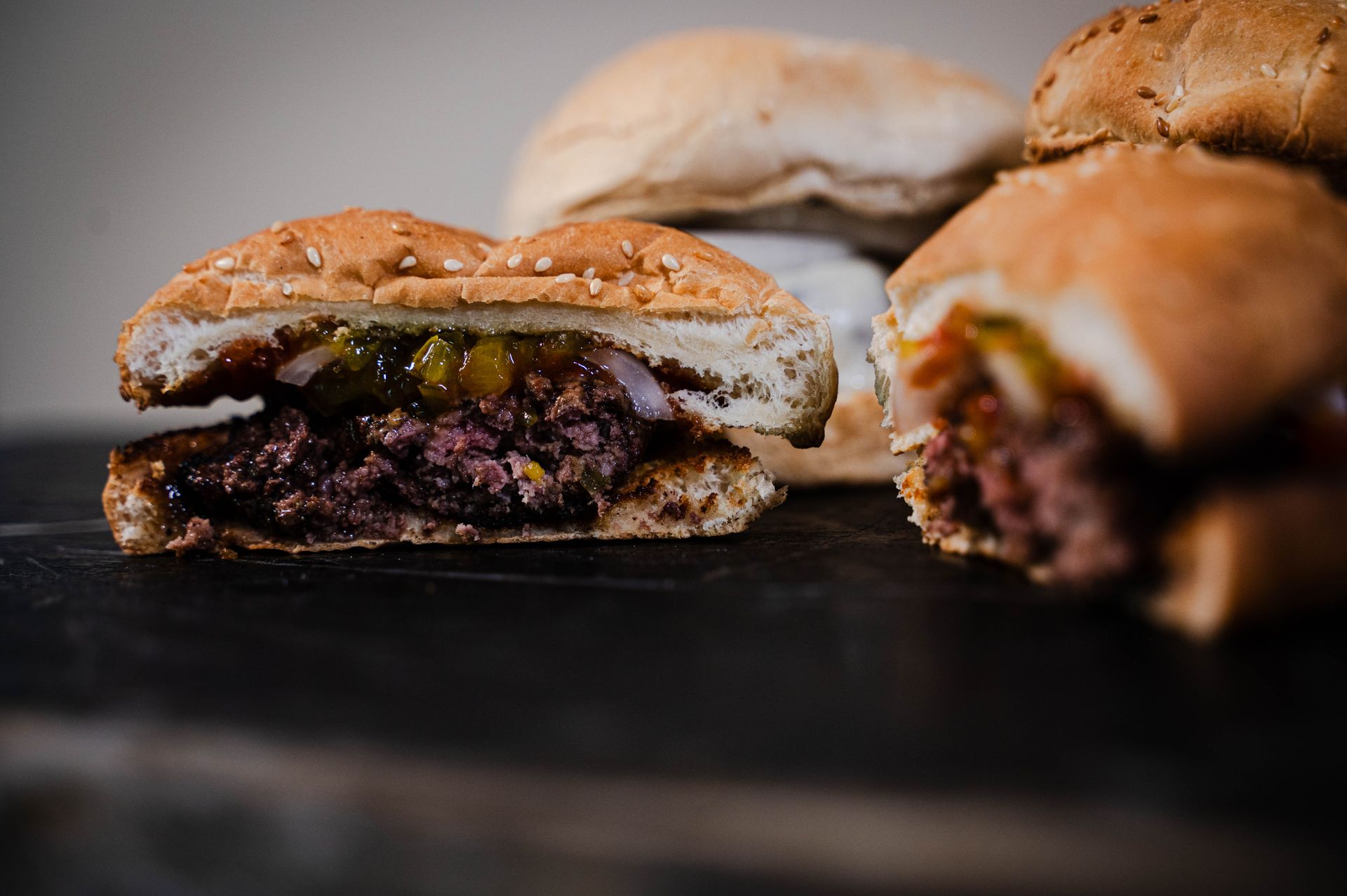 Delicious American Wagyu hamburgers