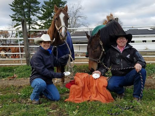 Roger Osinchuk is the Vet and consultant on the VT Cattlemen team, pictured with his wife and two horses