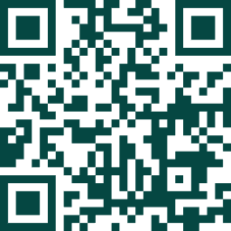 Green QR code on a white background