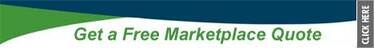 Green banner with white text reading “Get a Free Marketplace Quote” and a small gray “online” tab on the right
