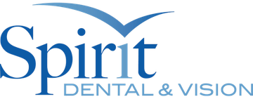 Spirit Dental & Vision logo in blue and gray text