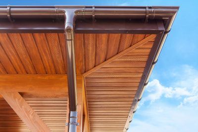 copper rain gutter installation