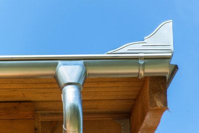 galvanized rain gutter installation
