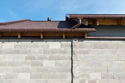 copper rain gutter installation