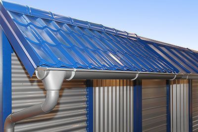 galvanized rain gutter installation