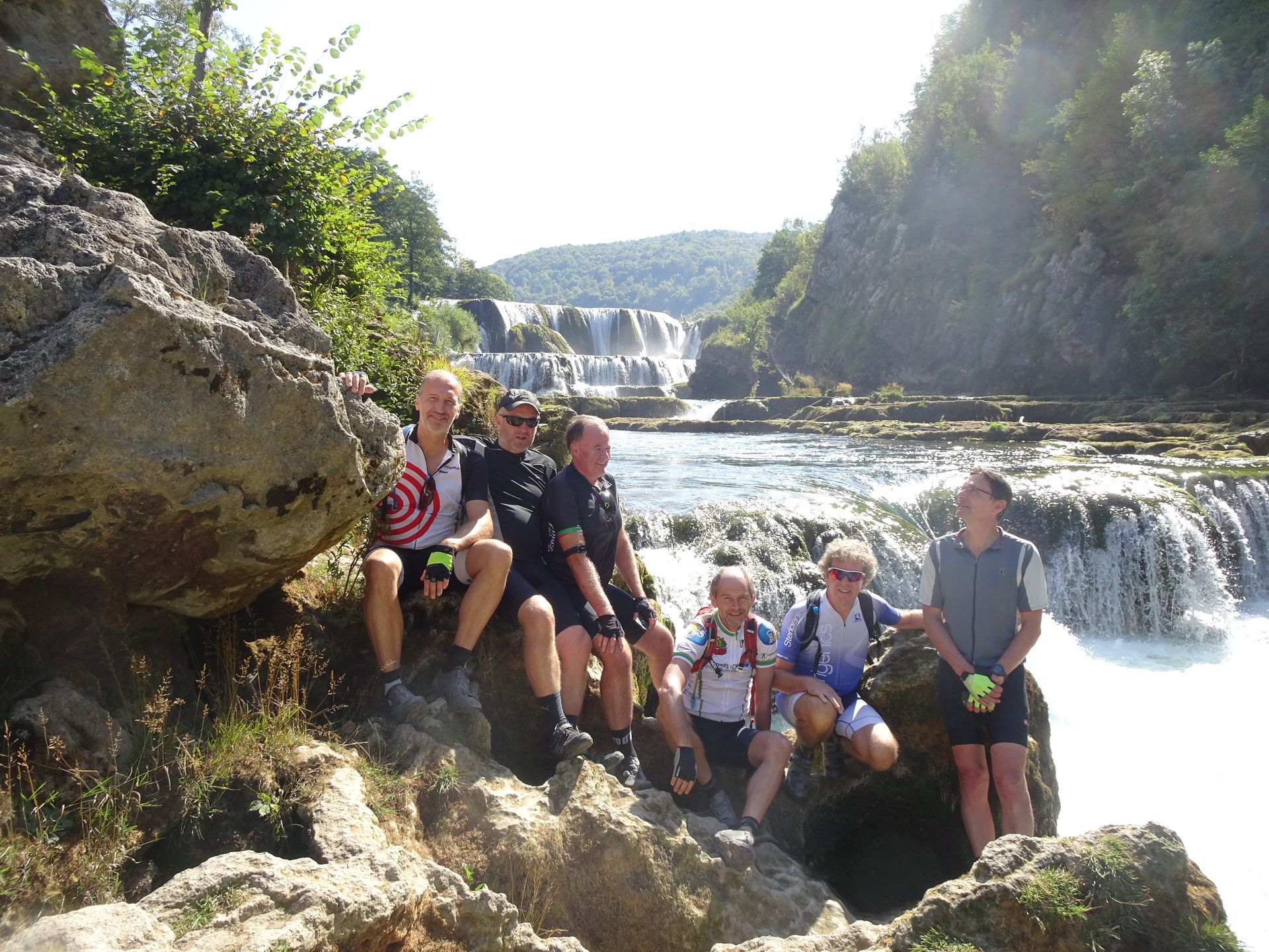 Štrbački Buk Wasserfall im Una-Nationalpark entlang der MTB-Route