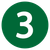White number 3 inside a green circle.