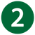 White number 2 on a green circle.