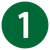 White number 1 in a green circle.