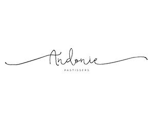 Es un logotipo para una pastelería llamada andorie.