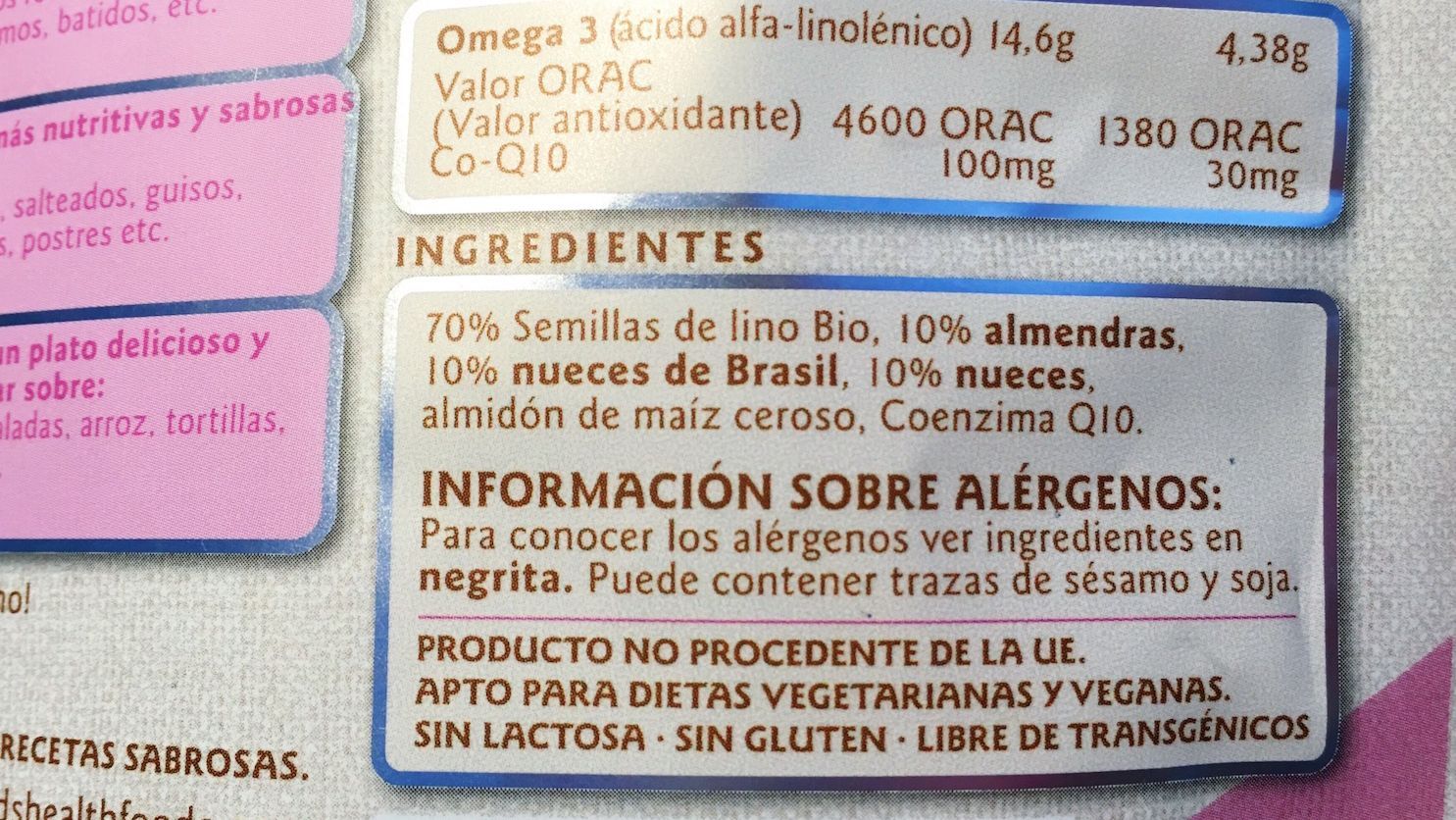 A close up of a label that says 
