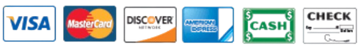 A row of credit card logos including visa mastercard and american express