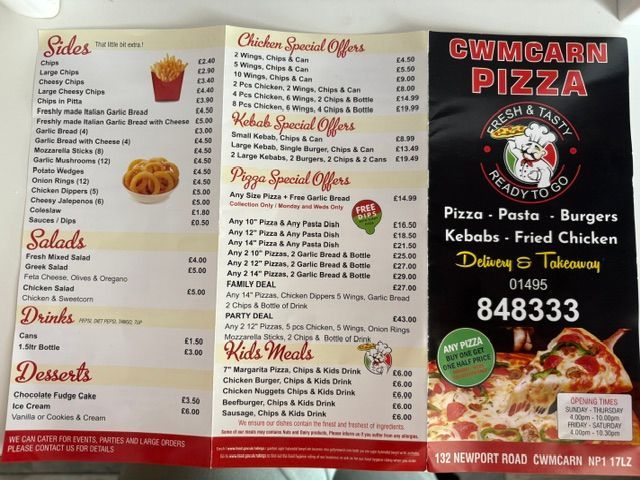 Cwmcarn Pizza
