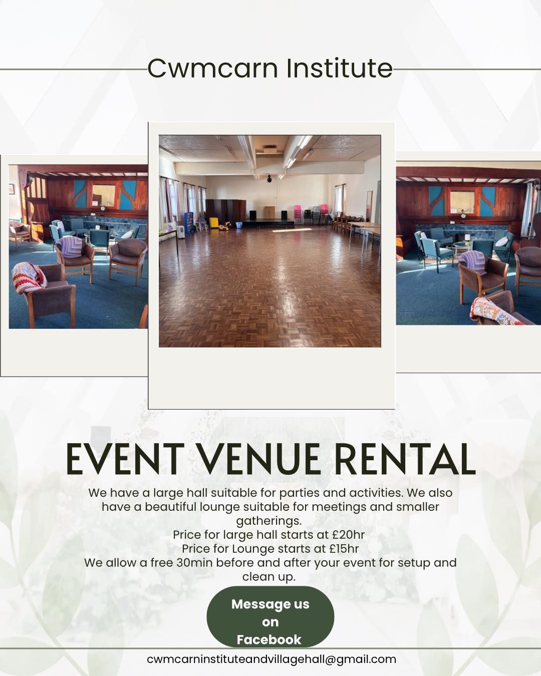 Cwmcarn Institute Room Rental