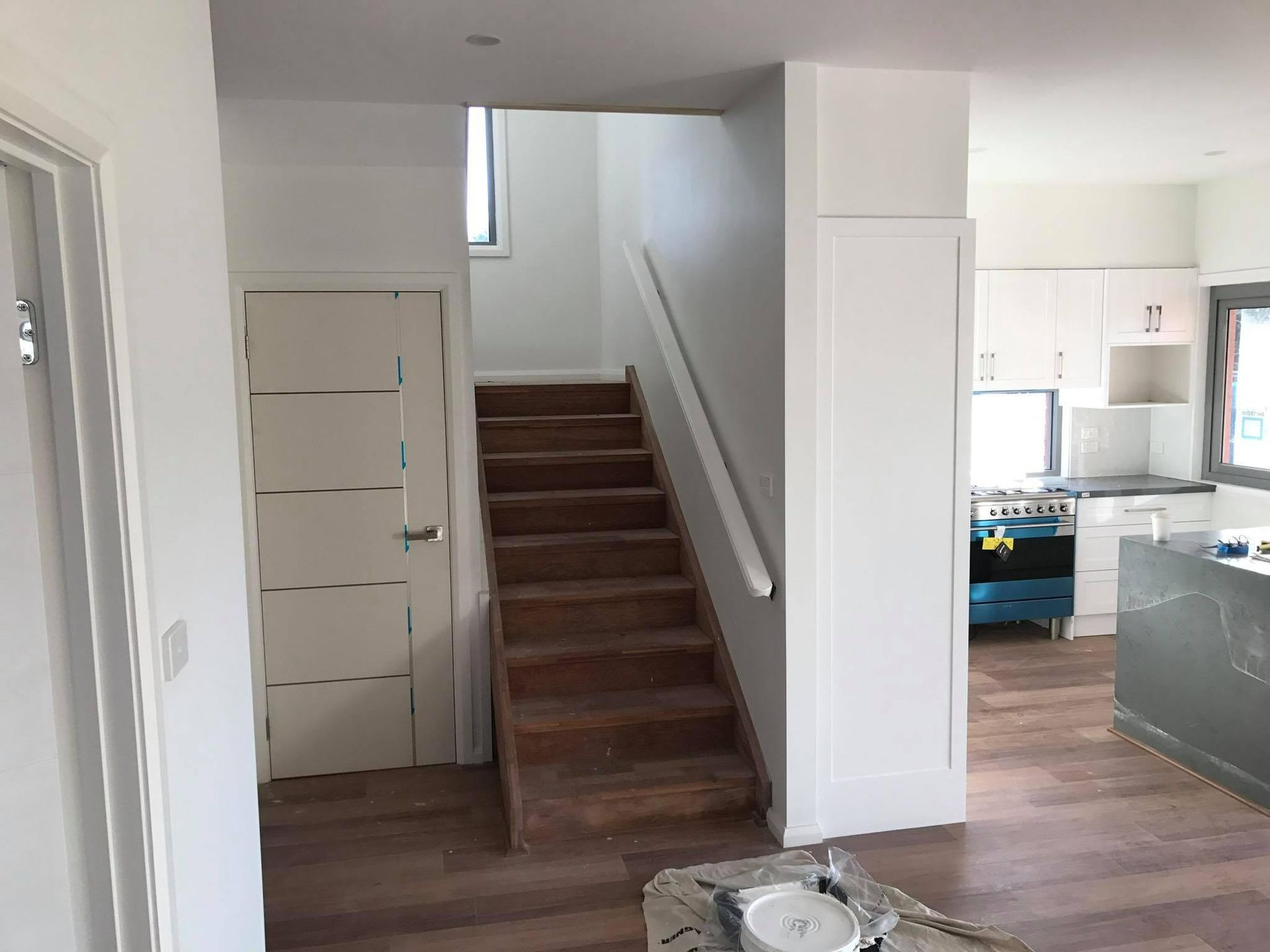 A Wooden Staircase Leading up To the Second Floor of A House — Jonobilt in Valentine, NSW