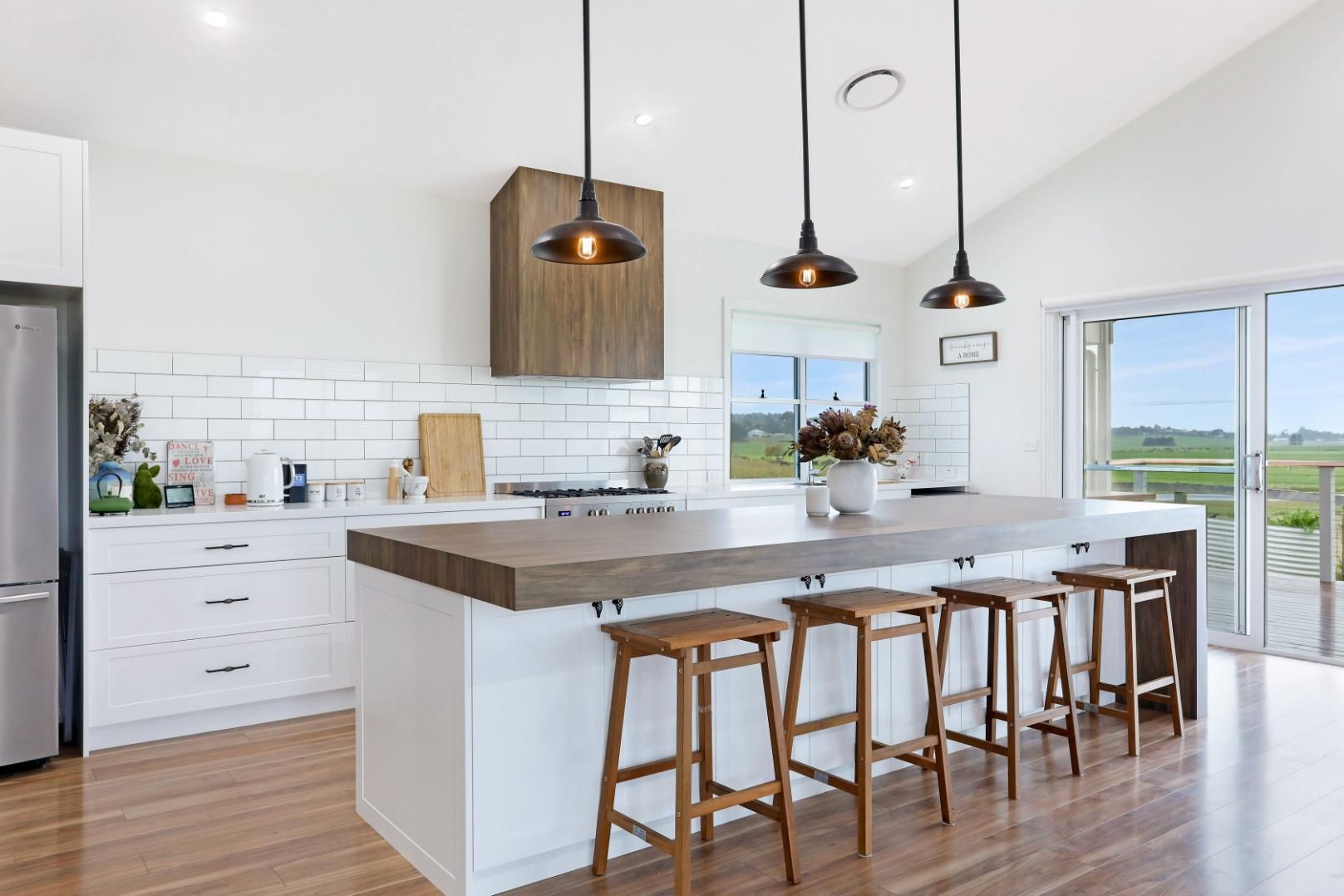 A Large White Kitchen with Tile Splashback — Jonobilt in Bolwarra, NSW