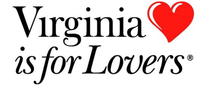 Virginia is for lovers logo with a red heart