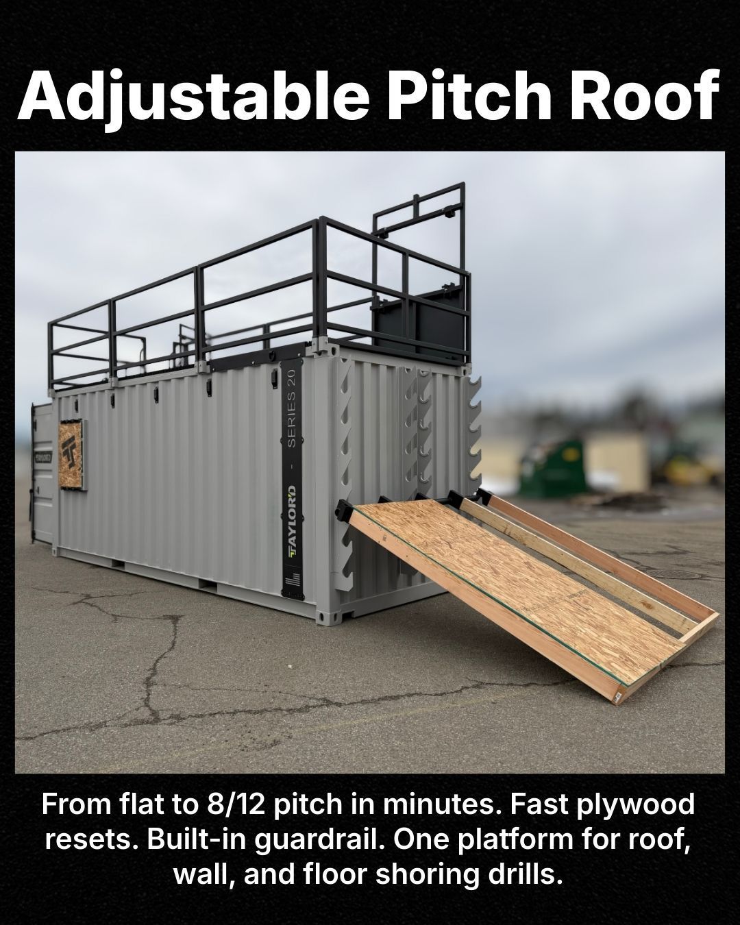 Adjustable Pitch Roof - From flat to 8/12 pitch in minutes
