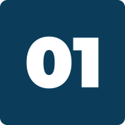 White “01” on a dark blue rounded square icon.