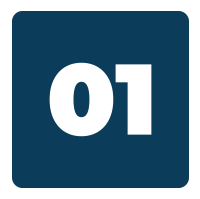 White “01” on a dark blue rounded square icon.