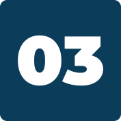 White “03” on a dark blue rounded square icon