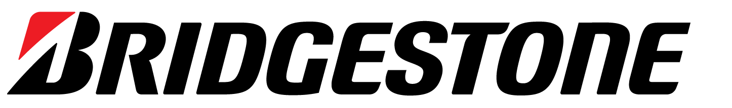 Bridgestone logo in black and red on a white background
