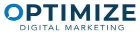 OPTIMIZE Digital Marketing logo in blue and gray text